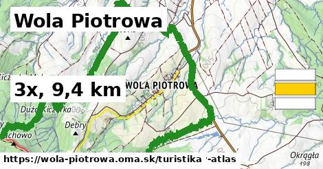 Wola Piotrowa Turistické trasy  