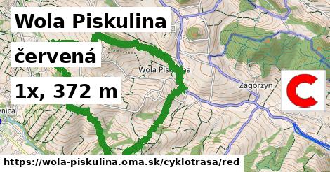 Wola Piskulina Cyklotrasy červená 
