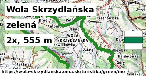 Wola Skrzydlańska Turistické trasy zelená iná