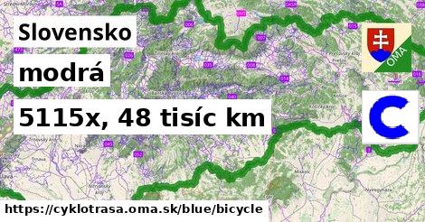 Slovensko Cyklotrasy modrá bicycle