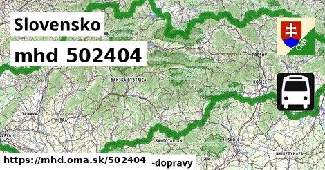 Bus 502404: Čadca, aut.st. = >  Krásno nad Kysucou, u Drozdov