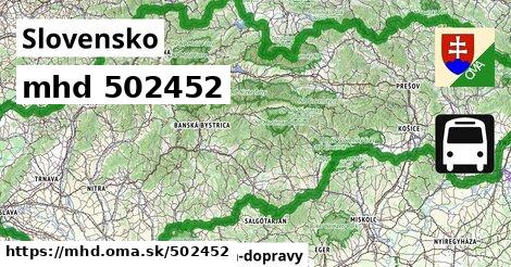 Bus 502452: Žilina, AS = >  Turzovka, žel.st.