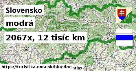 Slovensko Turistické trasy modrá iná