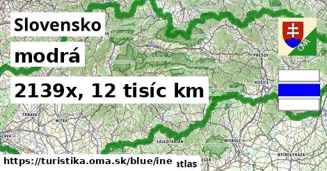 Slovensko Turistické trasy modrá iná