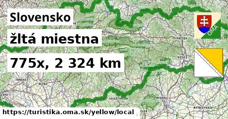 Slovensko Turistické trasy žltá miestna
