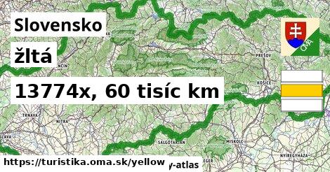 Slovensko Turistické trasy žltá 