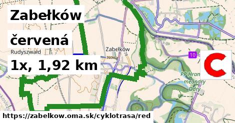 Zabełków Cyklotrasy červená 