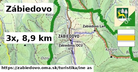 Zábiedovo Turistické trasy iná 