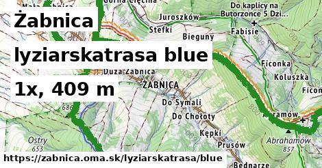 Żabnica Lyžiarske trasy modrá 