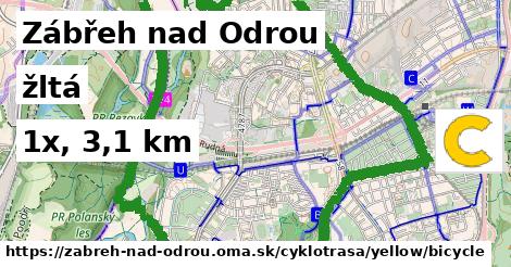 Zábřeh nad Odrou Cyklotrasy žltá bicycle