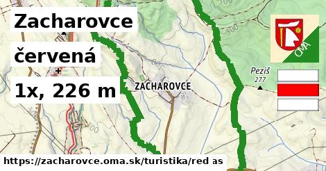 Zacharovce Turistické trasy červená 