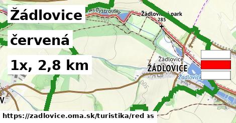 Žádlovice Turistické trasy červená 