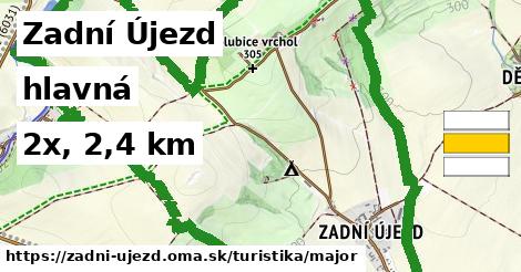 Zadní Újezd Turistické trasy hlavná 
