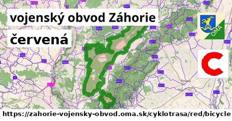 vojenský obvod Záhorie Cyklotrasy červená bicycle