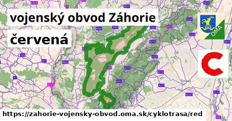 vojenský obvod Záhorie Cyklotrasy červená 