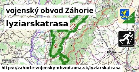 vojenský obvod Záhorie Lyžiarske trasy  