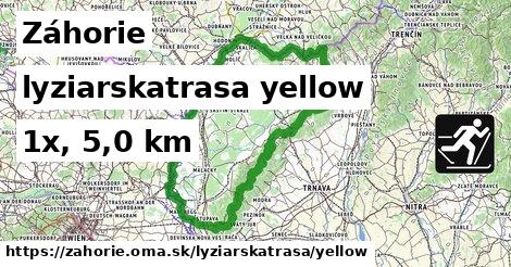 Záhorie Lyžiarske trasy žltá 