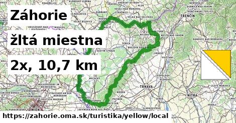 Záhorie Turistické trasy žltá miestna