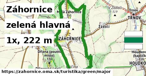 Záhornice Turistické trasy zelená hlavná