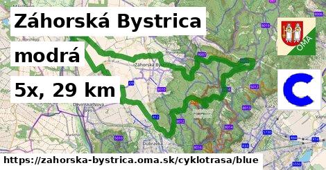 Záhorská Bystrica Cyklotrasy modrá 