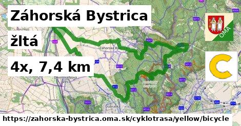 Záhorská Bystrica Cyklotrasy žltá bicycle
