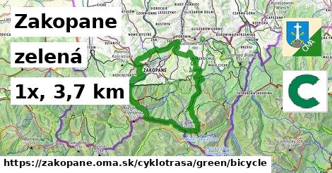 Zakopane Cyklotrasy zelená bicycle