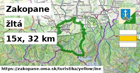 Zakopane Turistické trasy žltá iná
