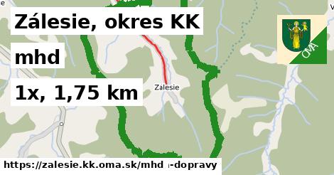 Zálesie, okres KK Doprava  