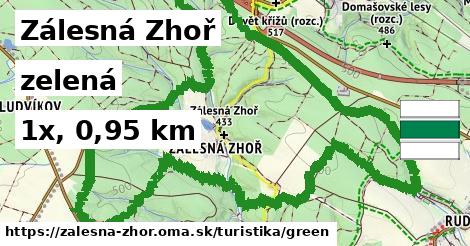 Zálesná Zhoř Turistické trasy zelená 