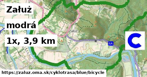 Załuż Cyklotrasy modrá bicycle