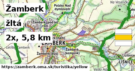 Žamberk Turistické trasy žltá 