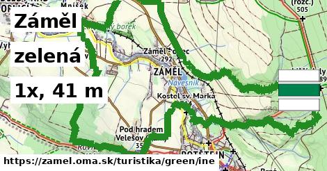 Záměl Turistické trasy zelená iná