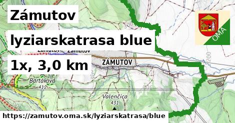 Zámutov Lyžiarske trasy modrá 