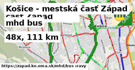 Košice - mestská časť Západ Doprava bus 
