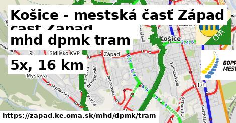 Košice - mestská časť Západ Doprava dpmk tram