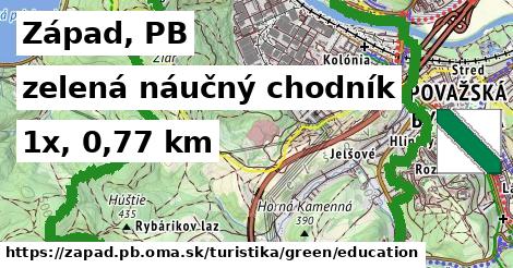 Západ, PB Turistické trasy zelená náučný chodník