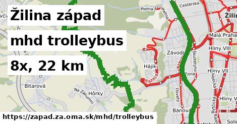 Žilina západ Doprava trolleybus 