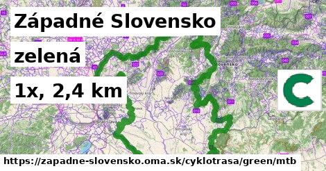 Západné Slovensko Cyklotrasy zelená mtb