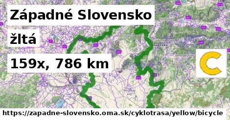 Západné Slovensko Cyklotrasy žltá bicycle