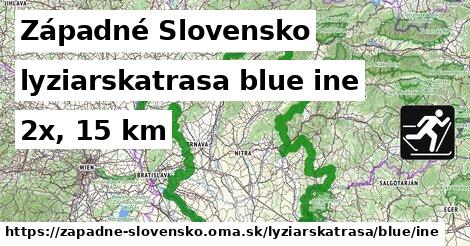 Západné Slovensko Lyžiarske trasy modrá iná