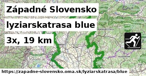 Západné Slovensko Lyžiarske trasy modrá 