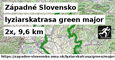 Západné Slovensko Lyžiarske trasy zelená hlavná