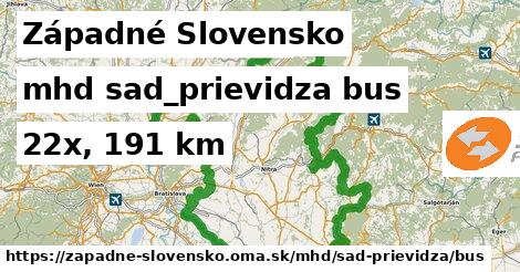 Západné Slovensko Doprava sad-prievidza bus
