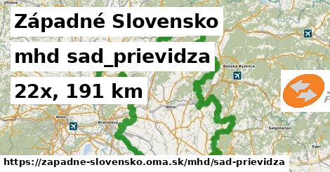 Západné Slovensko Doprava sad-prievidza 
