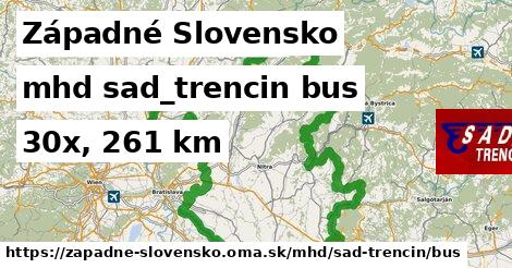 Západné Slovensko Doprava sad-trencin bus