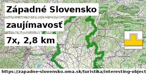 Západné Slovensko Turistické trasy zaujímavosť 