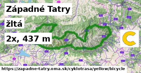 Západné Tatry Cyklotrasy žltá bicycle