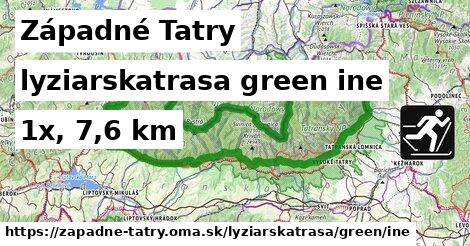 Západné Tatry Lyžiarske trasy zelená iná