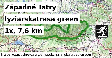 Západné Tatry Lyžiarske trasy zelená 