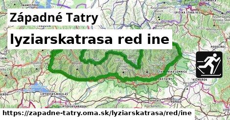 Západné Tatry Lyžiarske trasy červená iná